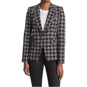 Veronica Beard Lyda Plaid Notch Lapel Blazer